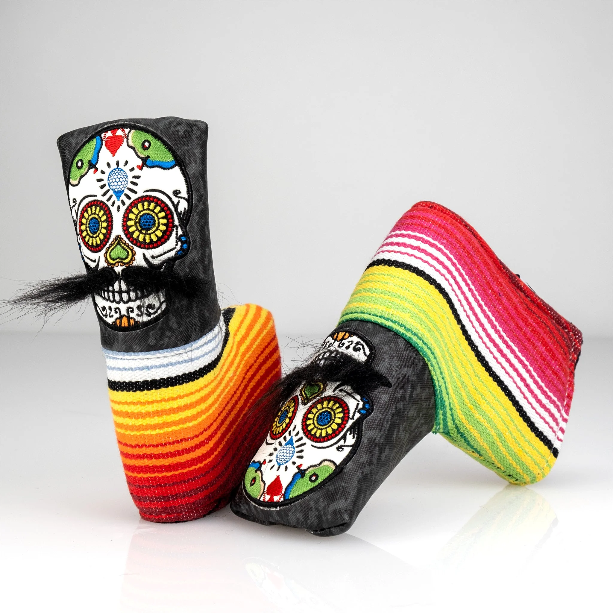 Mustache Sugar Skull - Blade Putter Cover Gray Camo - Image 18