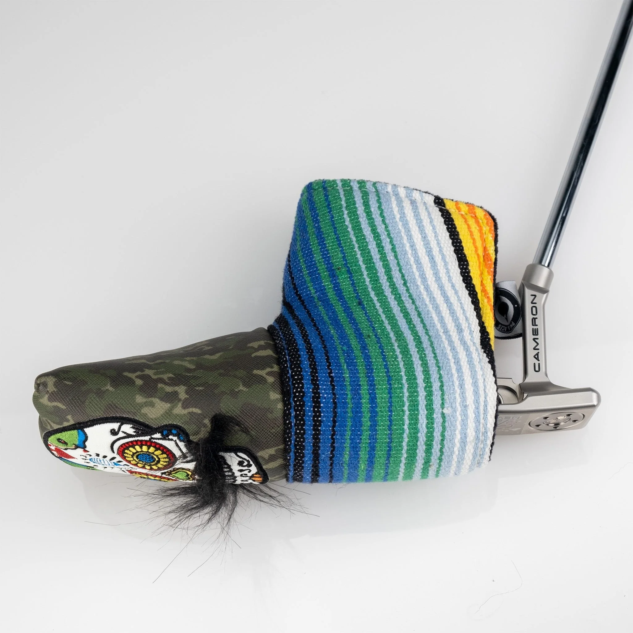 Mustache Sugar Skull - Blade Putter Cover Green Camo - Image 12