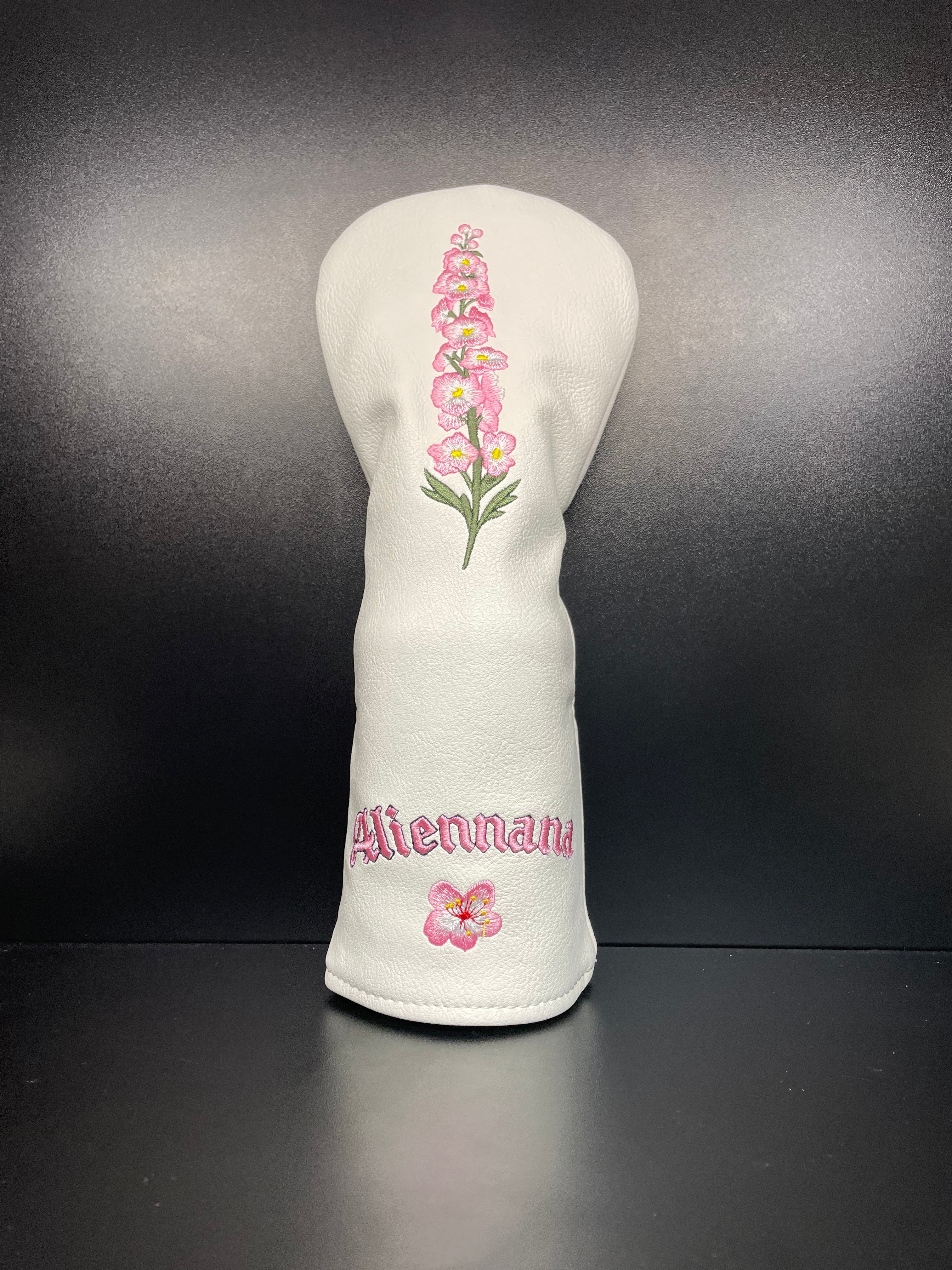 Pink Snapdragon Flower Headcover - Image 3