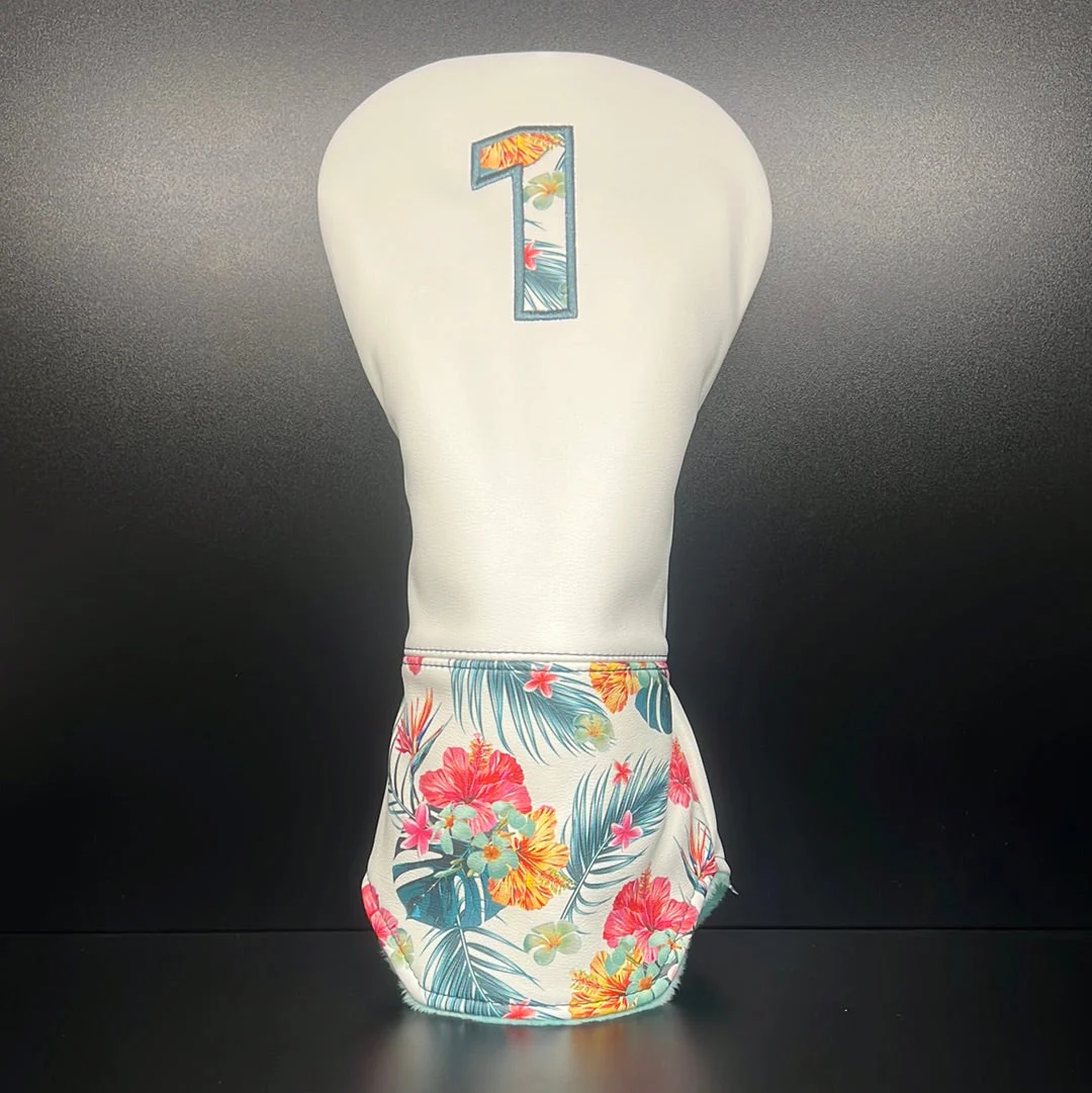 Tropical Floral Print Headcover - Image 3