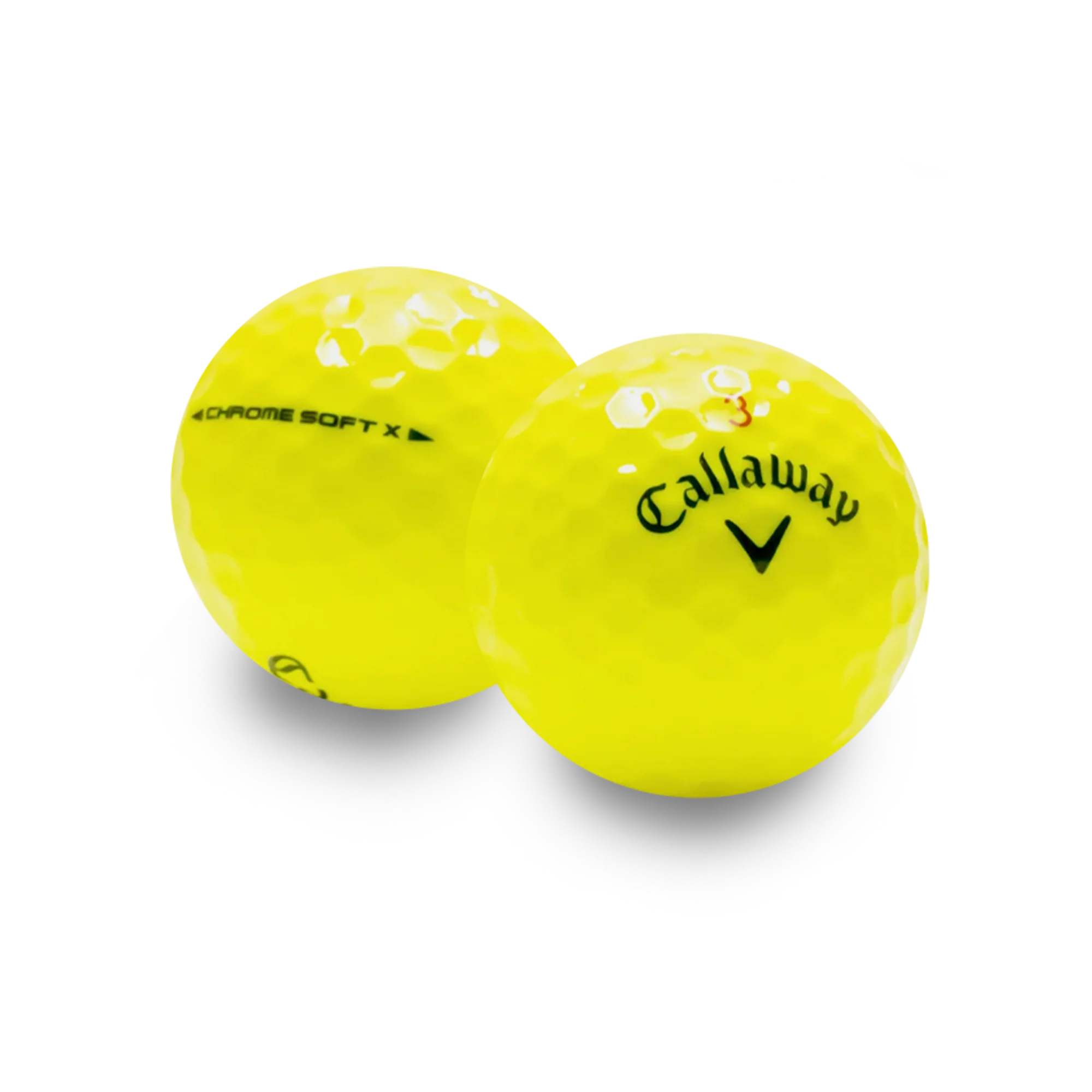 Used Callaway Chrome Soft X Yellow Golf Balls - 1 Dozen